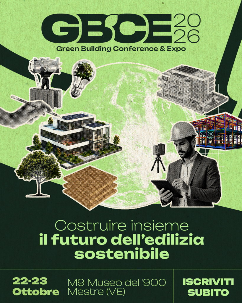 Immagine ufficiale del Green Building Conference & Expo 2026, 22-23 ottobre al M9 - Museo del '900 di Venezia Mestre